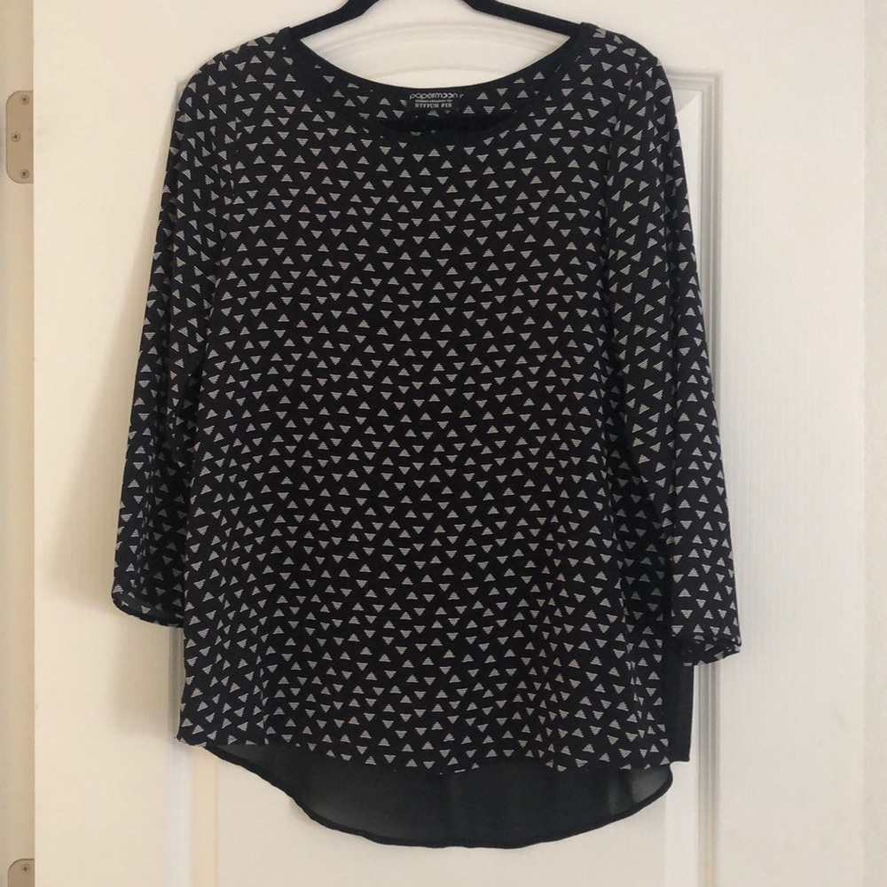 Papermoon black & white blouse S